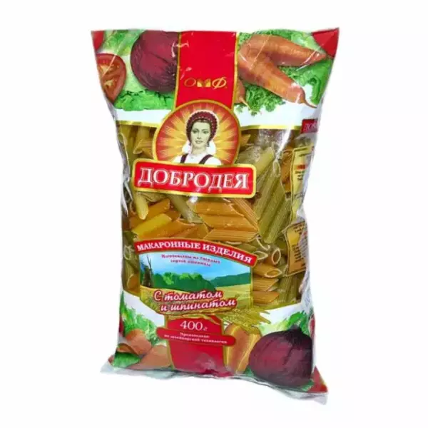 Макароны Перья три цвета